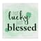 Stupell Industries Just Blessed Green Shamrocks Canvas Wall Art
